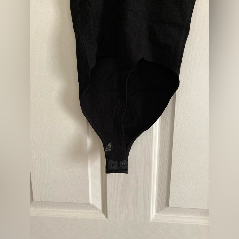 Free People Intimately Black Larissa Snap Button Bodysuit - Picture 6 of 9